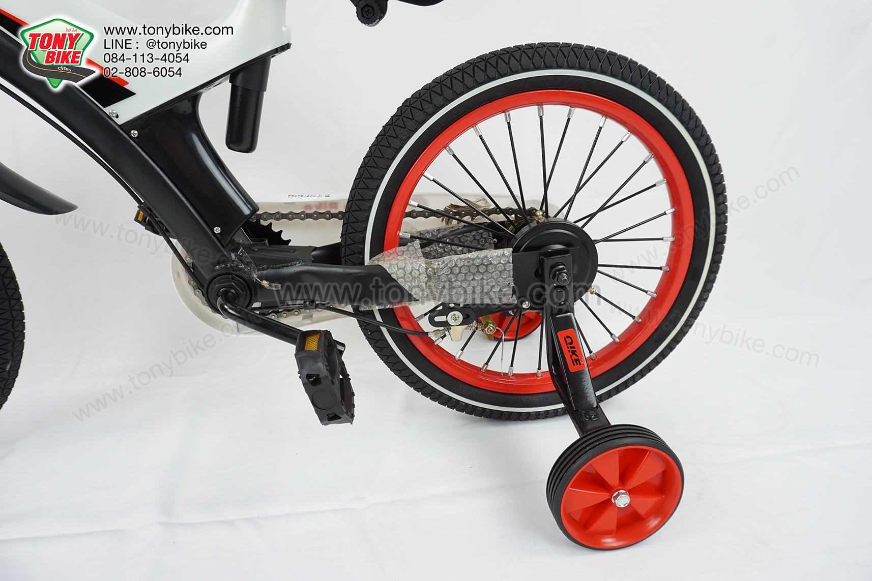 จักรยานเด็กเฟรมโค้ง ดำแดง