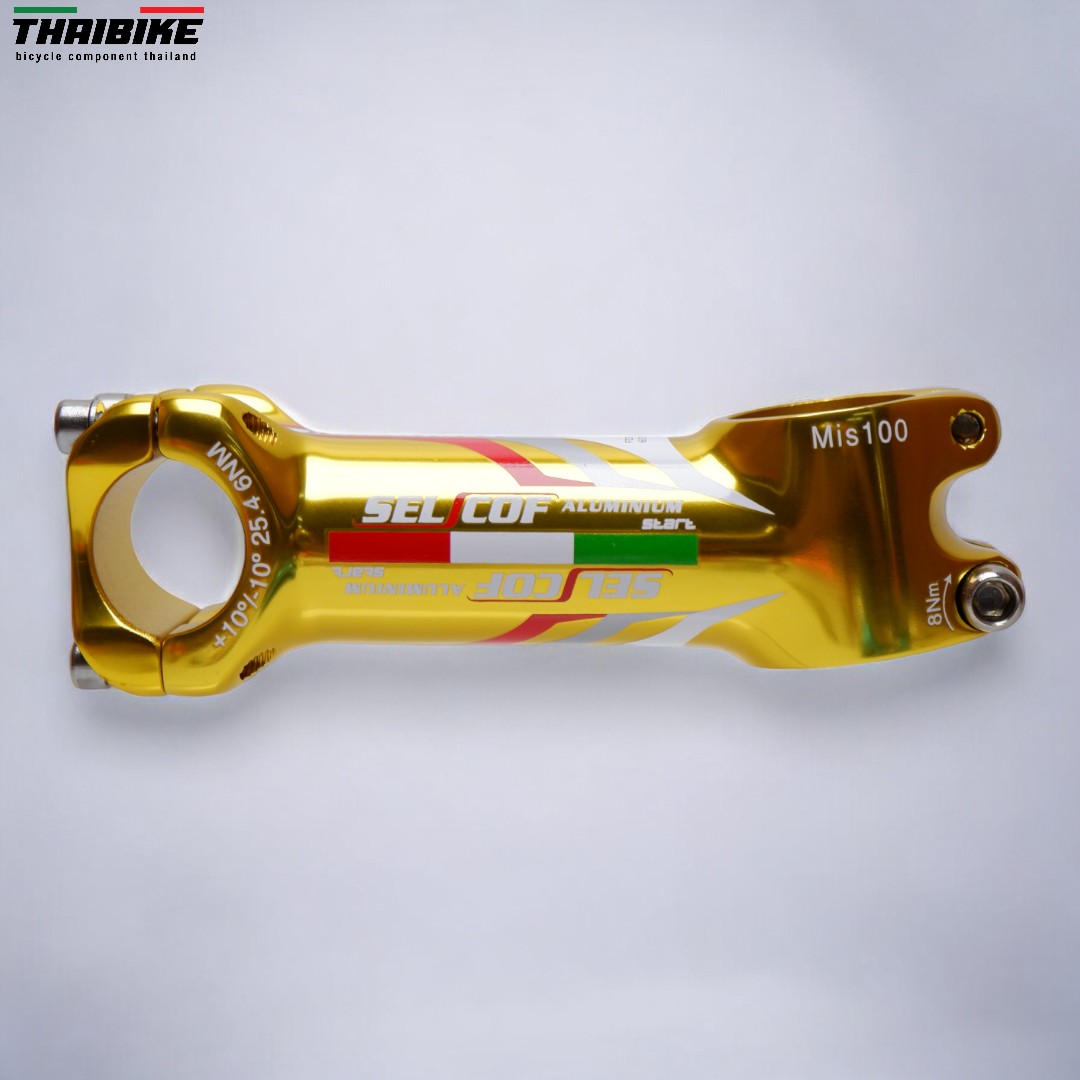 สเต็มจักรยานอลูมิเนียม +-10 ขนาดคอ 25.4/31.8 SELCOF KA052 KA053 3D FORGE