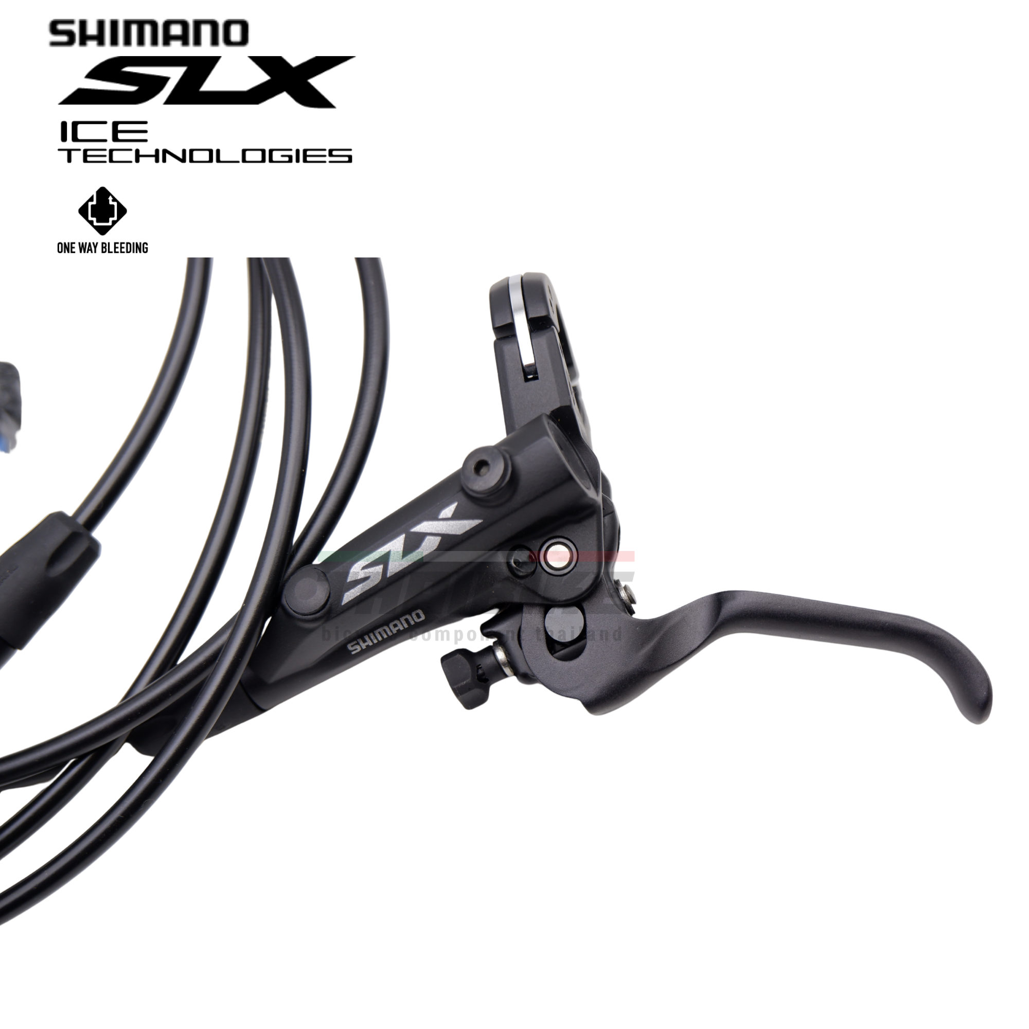ชุดดิสเบรค SHIMANO SLX หน้า+หลัง ประกอบเสร็จ BL/BRM7000 W/FIN, แผ่นเบรคมีคลีบ, สายยาว 750/1300MM