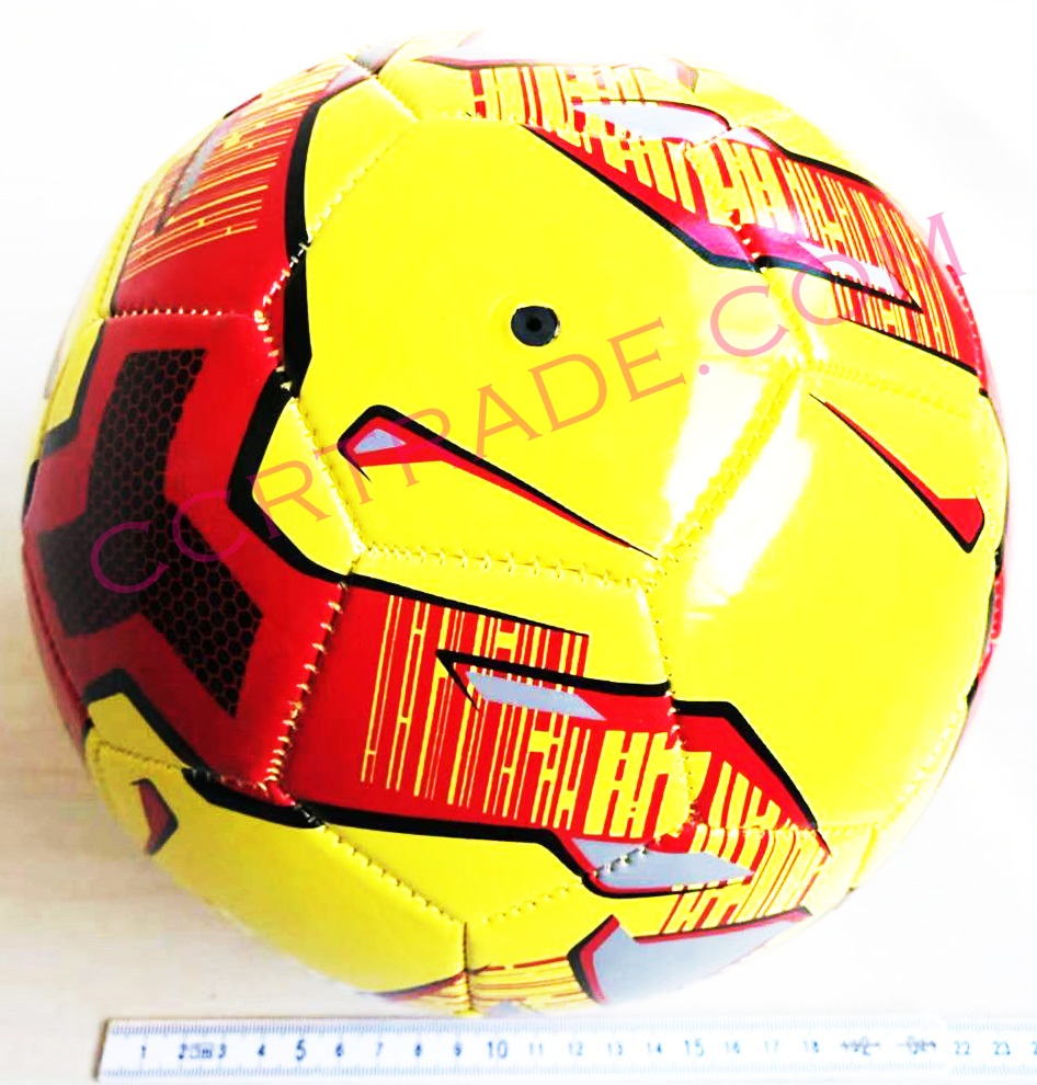 บอลหนังนิ่ม No. 5 (ลายกังหันสีสด)+ถุงตาข่าย 24 ซม.(1x3)