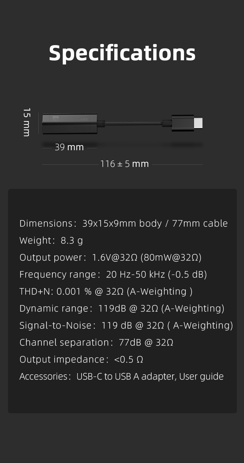 ขาย Shanling UA1 DAC/AMP พกพา สำหรับคอมพิวเตอร์ , มือถือ