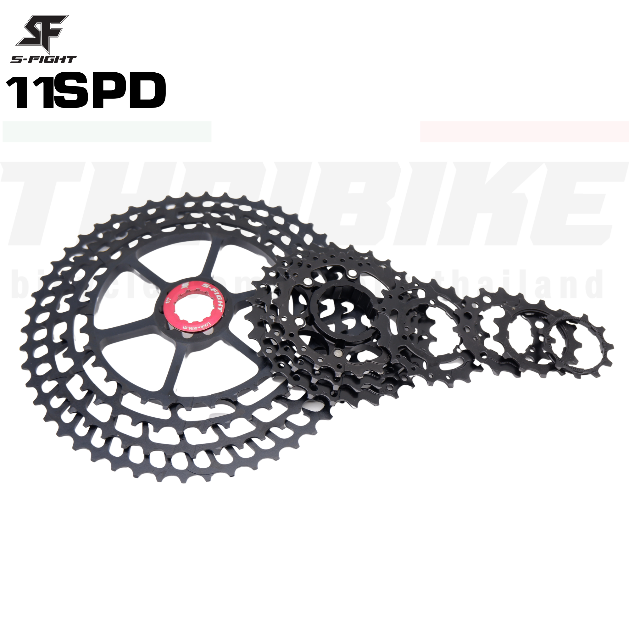 เฟืองจักรยานเสือภูเขาสุดเบา S-FIGHT 11SPD 11-50T วัสดุทำจาก Aluminium Alloy 7075