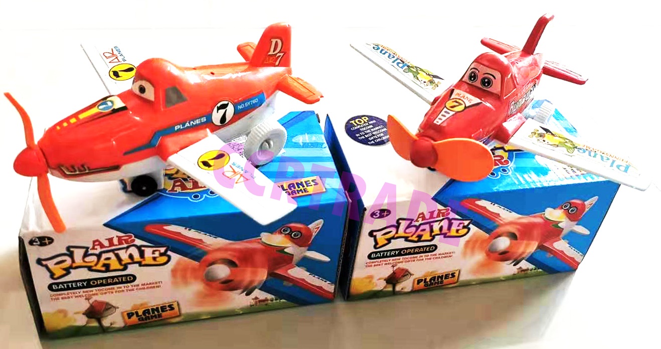 เครื่องบินการ์ตูน มีเสียง มีไฟกล่อง 7.5x16 ซม.(1x3)