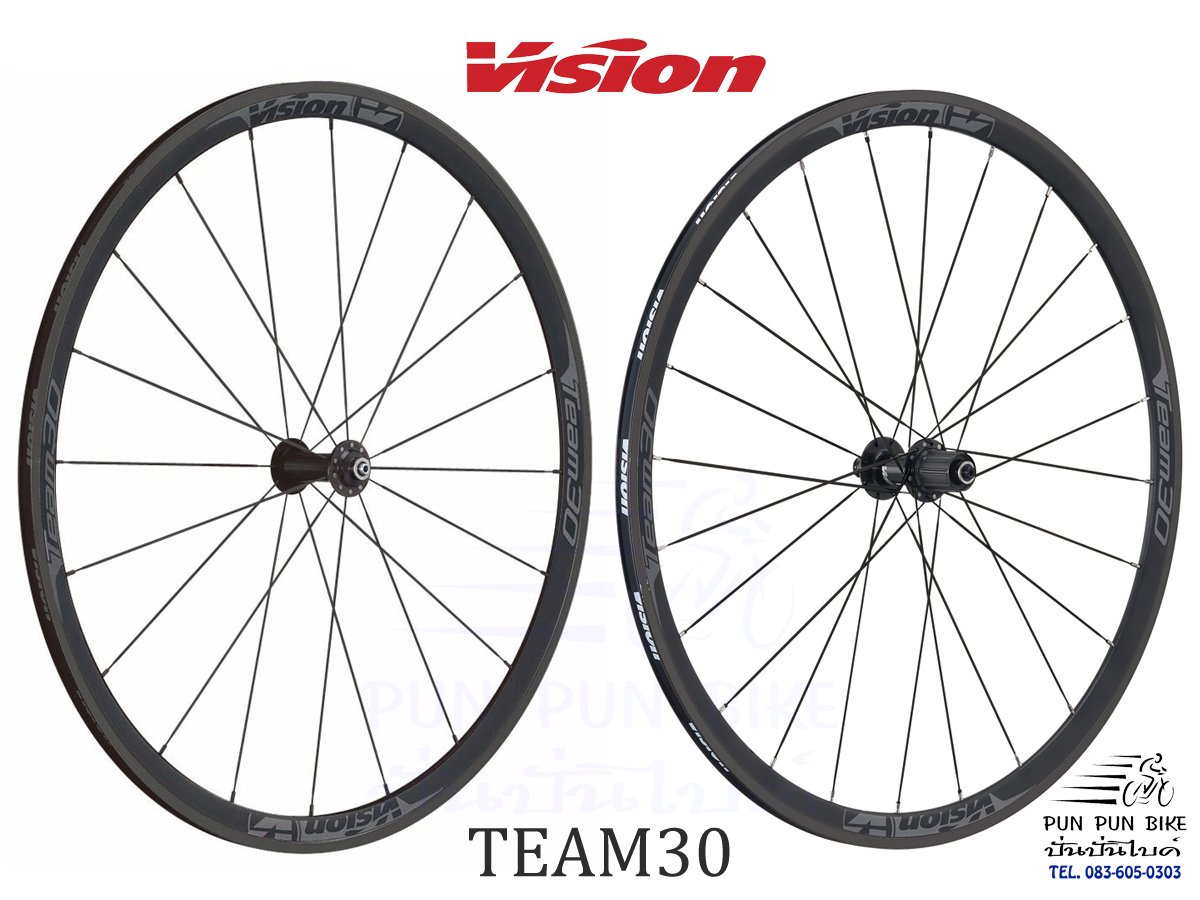 VISION : TEAM30 BLACK วงล้ออลูฯ แบริ่ง ขอบสูง 30 มม.