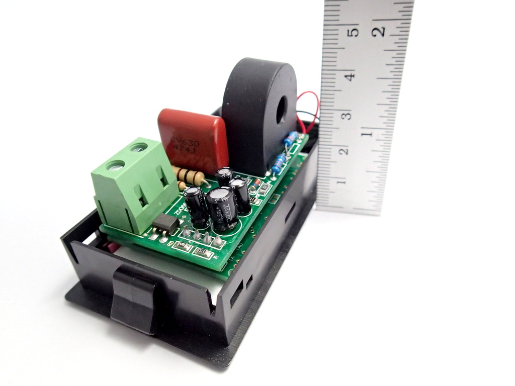 AC 2-in-1 Voltmeter/Ammeter 100-300V 0-50A LCD with Backlight Display [ฺBlackCover]