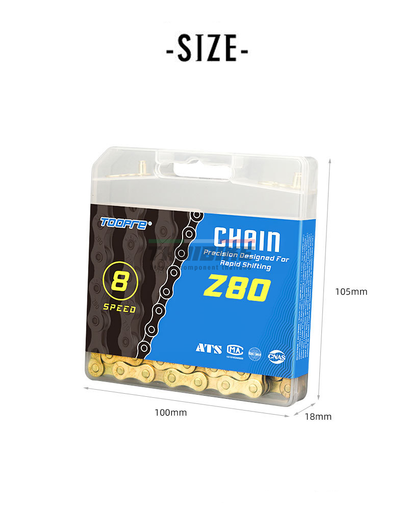 (สีทอง)ของแท้ โซ่จักรยาน TOOPRE Bike Chain Z80(617/8S), Z90(9S), z10 (10), Z11(11) Z12 โซ่เสือหมอบ โซ่เสือภูเขา