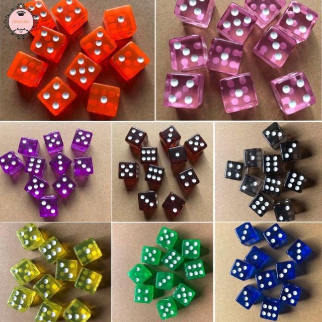 ลูกเต๋าใส ขนาด 1.6 mm ลูกเต๋าอะคลิลิก พร้อมส่งจากไทย🚴ส่งไว แพคดี❤️