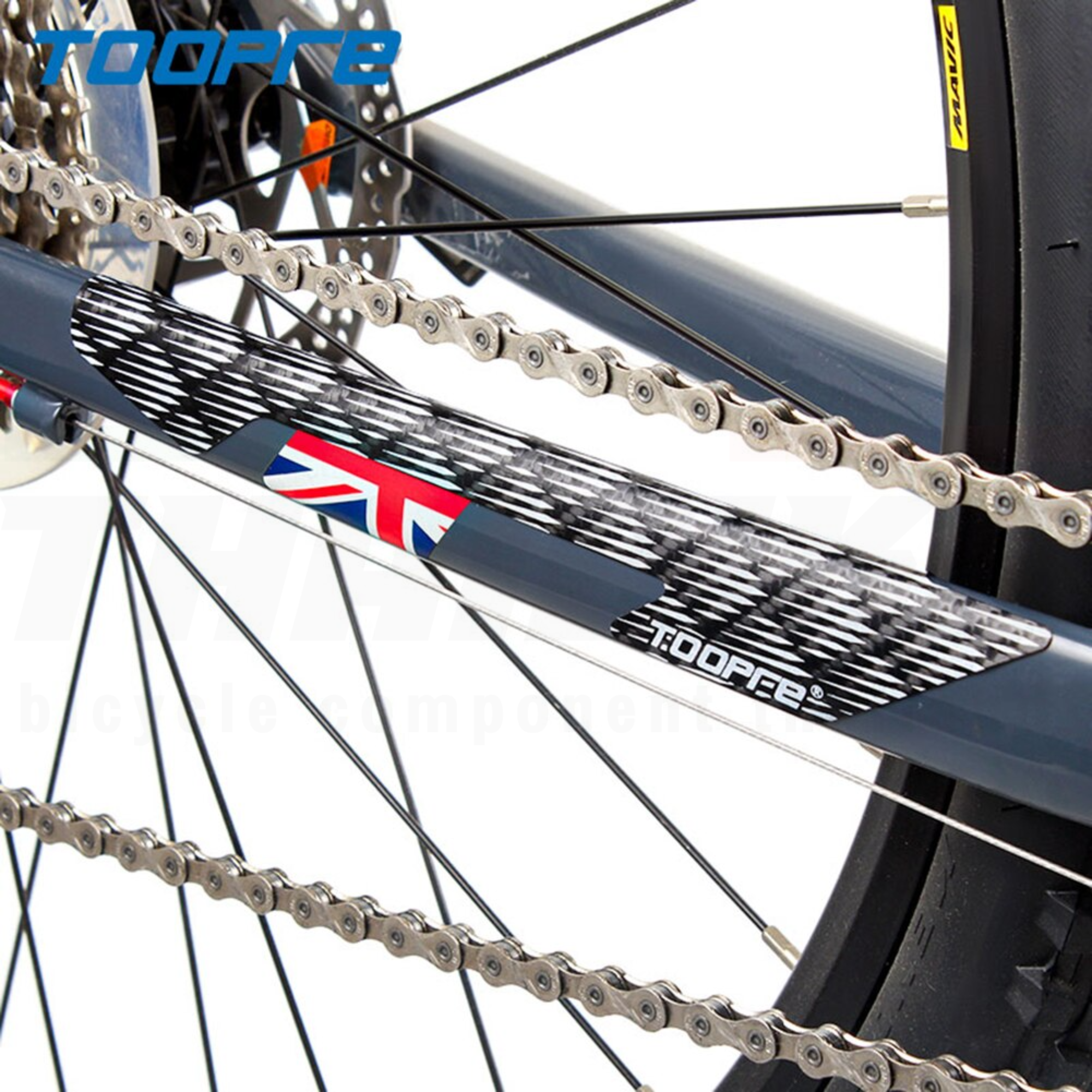 TOOPRE สติ๊กเกอร์กันโซ่จักรยาน เสือภูเขา สติ๊กเกอร์ป้องกันเฟรมจักรยาน สติ๊กเกอร์โซ่ สติ๊กเกอร์ป้องกัน สติ๊กเกอร์ติดจักรยาน