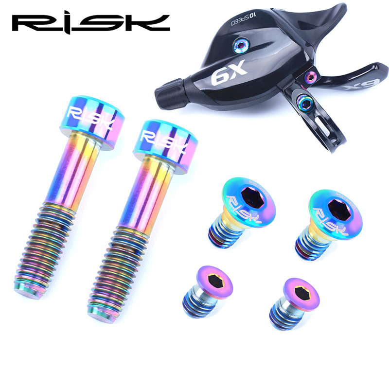 ชุดน็อตไทเทเนี่ยมสำหรับมือเบรคจักรยาน RISK SRAM GX/Eagle/X9/X01/X01Eagle/XX1