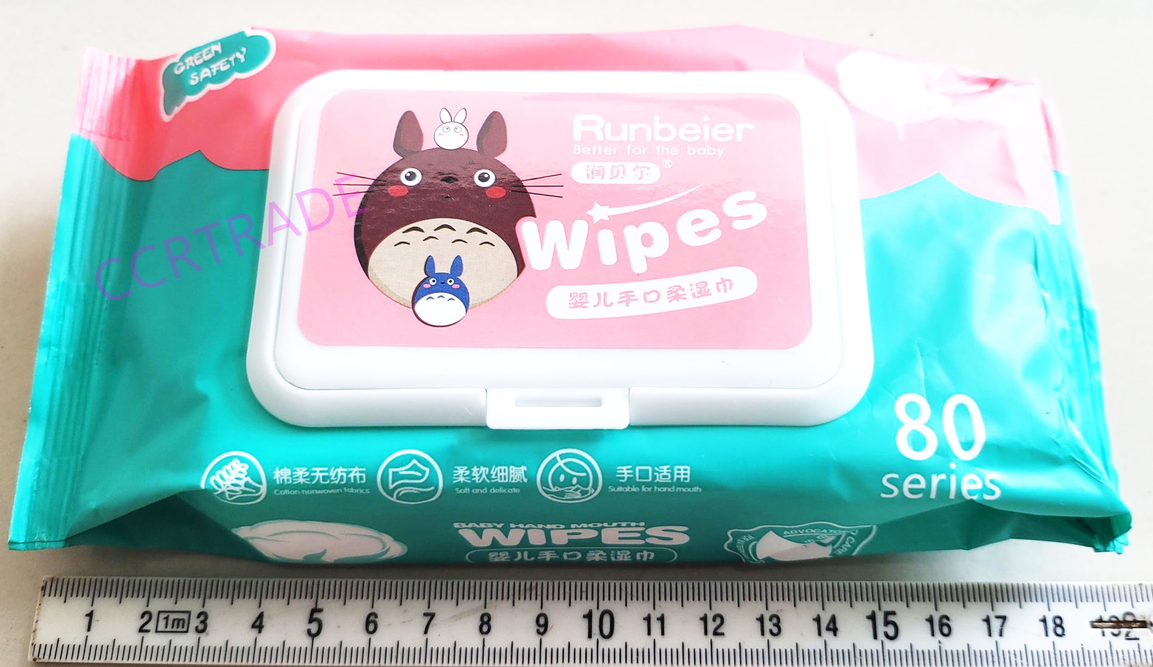 ทิชชู่เปียกการ์ตูน ฝาแข็ง 80 แผ่น 20 ซม.