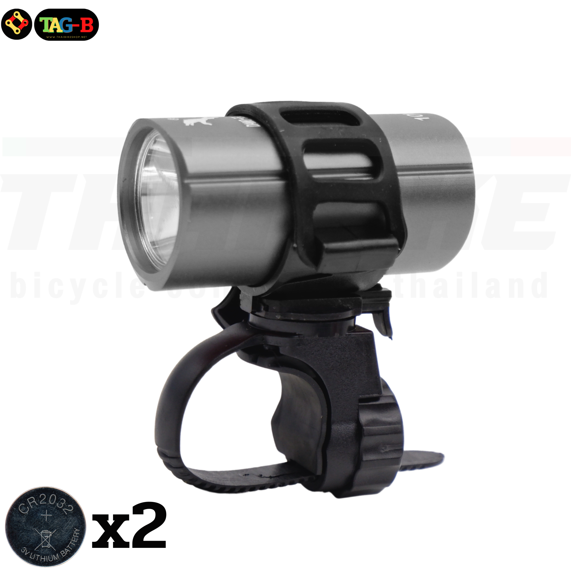 ไฟหน้าติดจักรยาน SX-185A ใช้ถ่าน CR2032 มีแถม