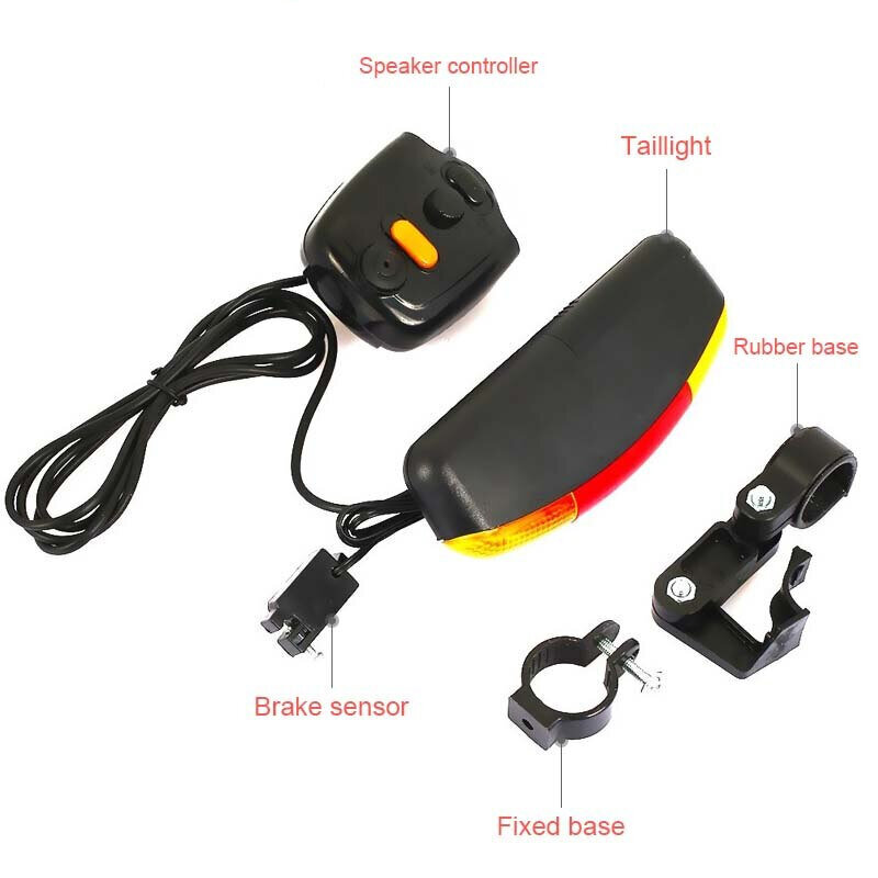 ไฟเลี้ยว ไฟเบรคพร้อมแตรในตัวติดจักรยาน THAIBIKE 01 T263