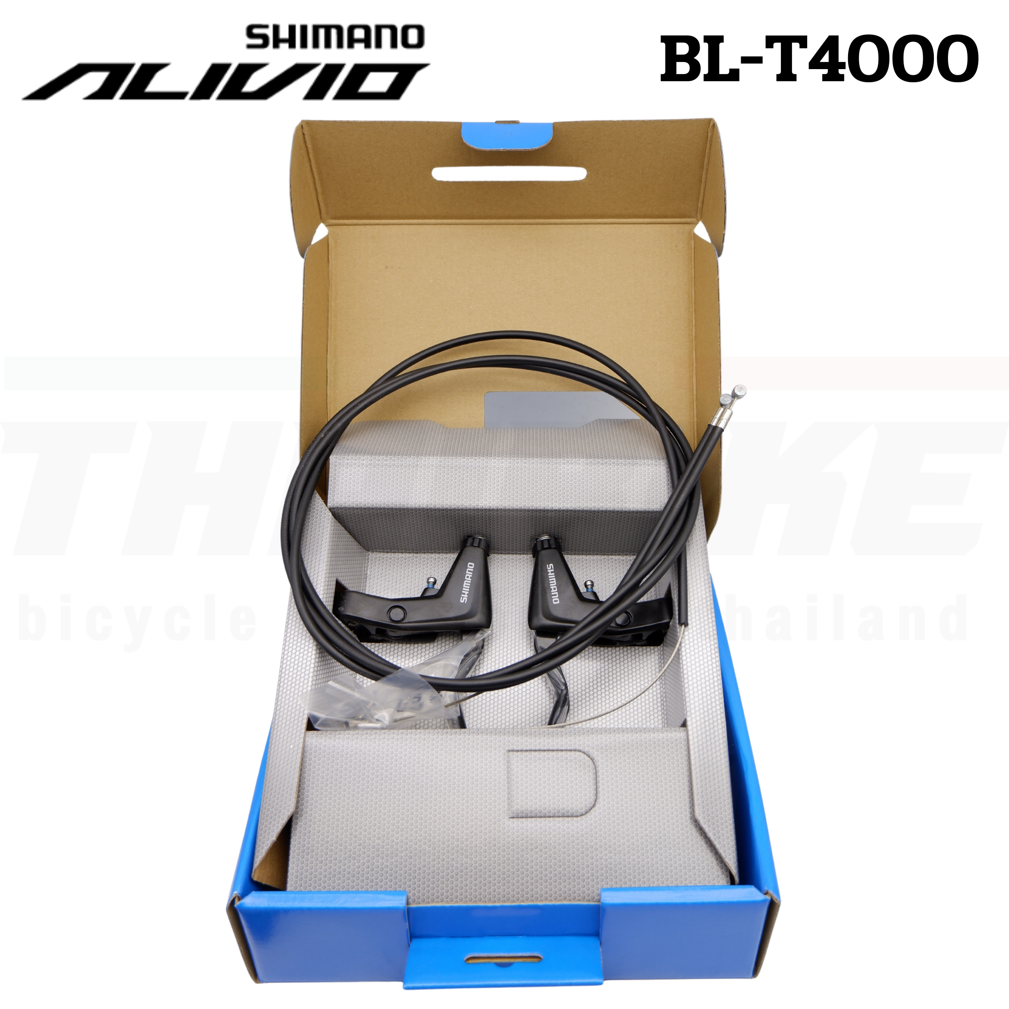 ก้ามเบรค มือเบรคจักรยานแบบวีเบรค SHIMANO ALIVIO for V-BRAKE ซ้าย+ขวามีสาย มีกล่อง