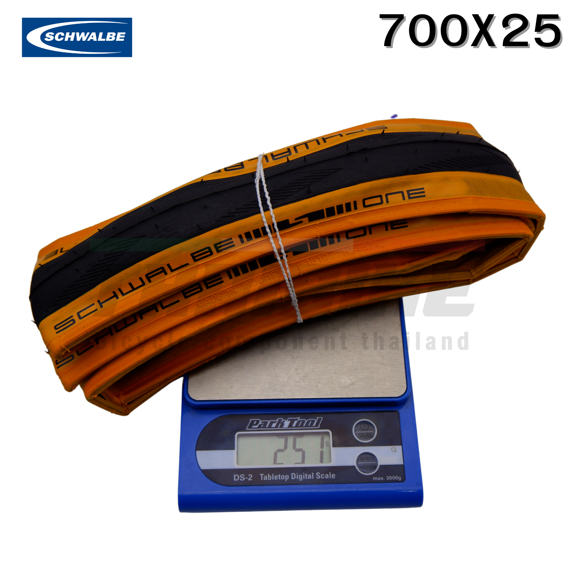 ยางนอกจักรยานเสือหมอบขอบพับ SCHWALBE ONE 700X25 ขอบแก้วสีคลาสสิค