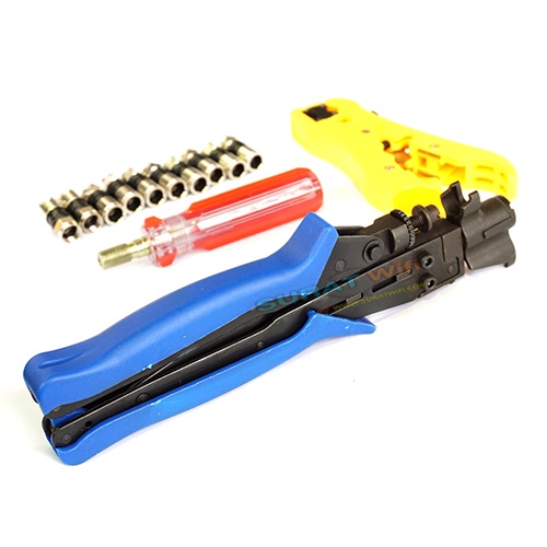 คีมย้ำหัวแบบอัดBNC สำหรับเข้าหัวสาย RG6,RG11,F-Type