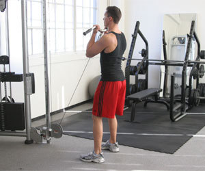 CABLE CURL BAR อุปกรณ์ช่วยเล่นกล้ามเนื้อแขนหน้าและหลัง (สำหรับเครื่องเคเบิ้ล)