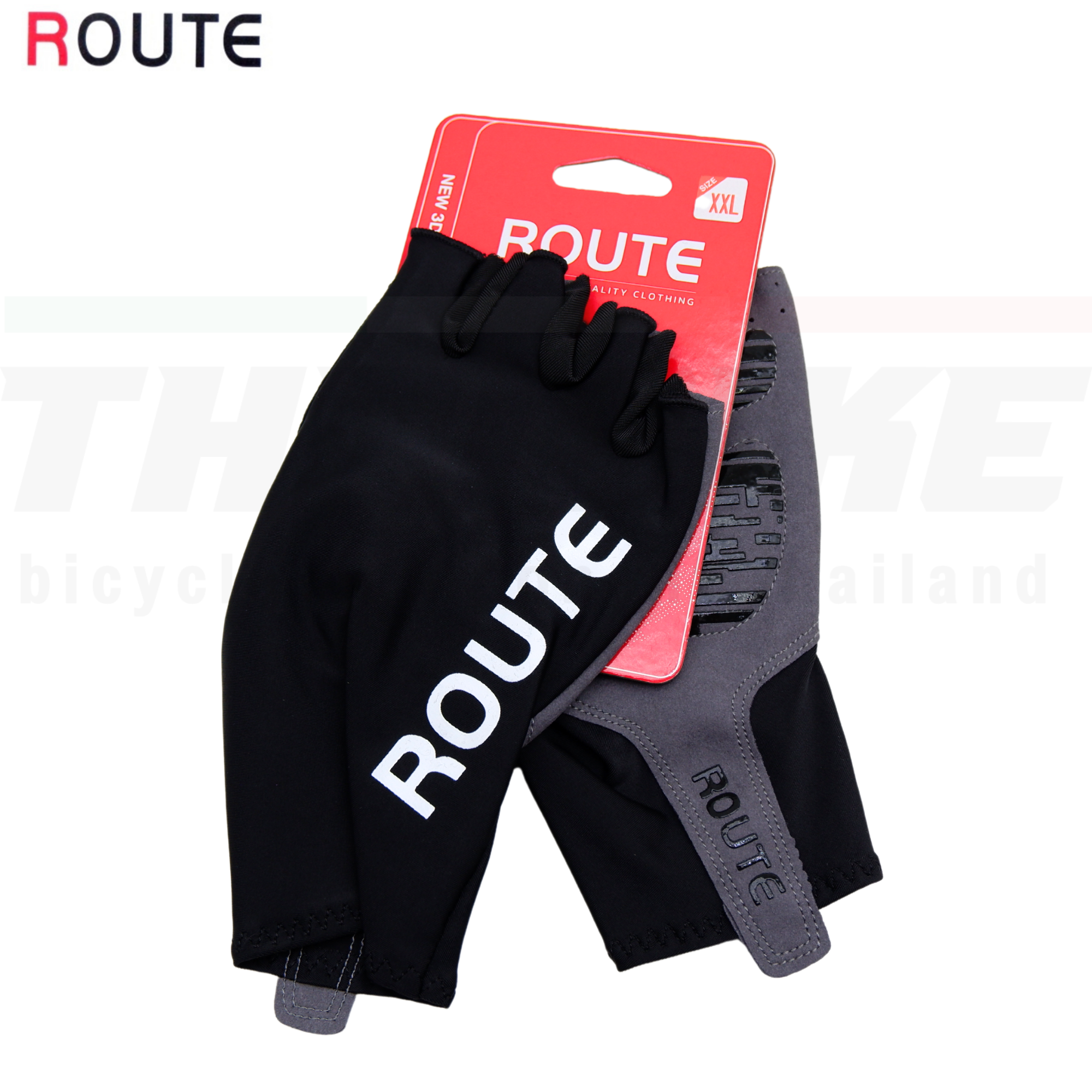 ถุงมือปั่นจักรยาน ROUTE รุ่นหุ้มข้อมือ ทรง 3D