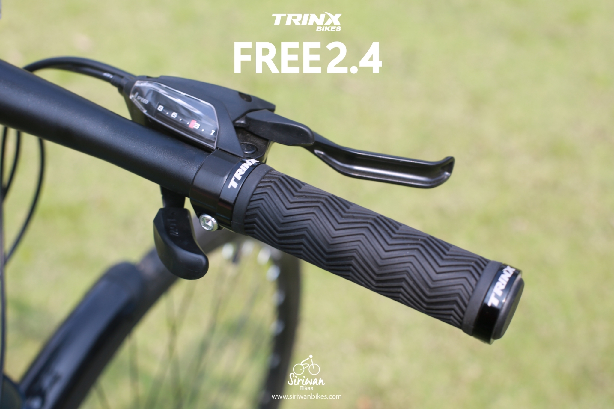 TRINX : FREE2.4 จักรยานไฮบริด เฟรมอลูมิเนียม 24 สปีด ดิสเบรค พร้อมตะแกรง บังโคลน ขาตั้ง