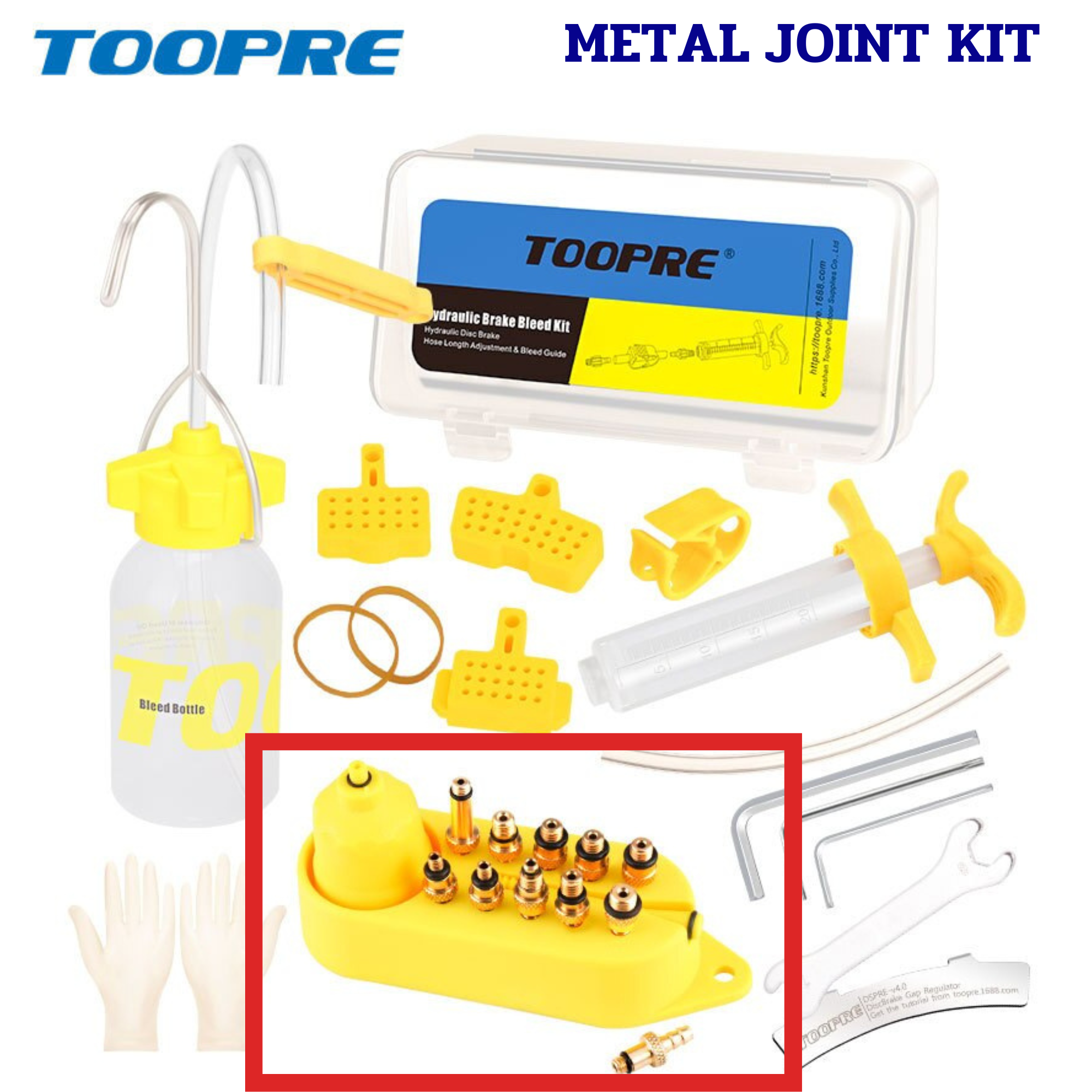 ชุดไล่น้ำมันเบรคจักรยาน THAIBIKE TOOPRE สำหรับ SHIMANO, SRAM, MAGURA, Tektro