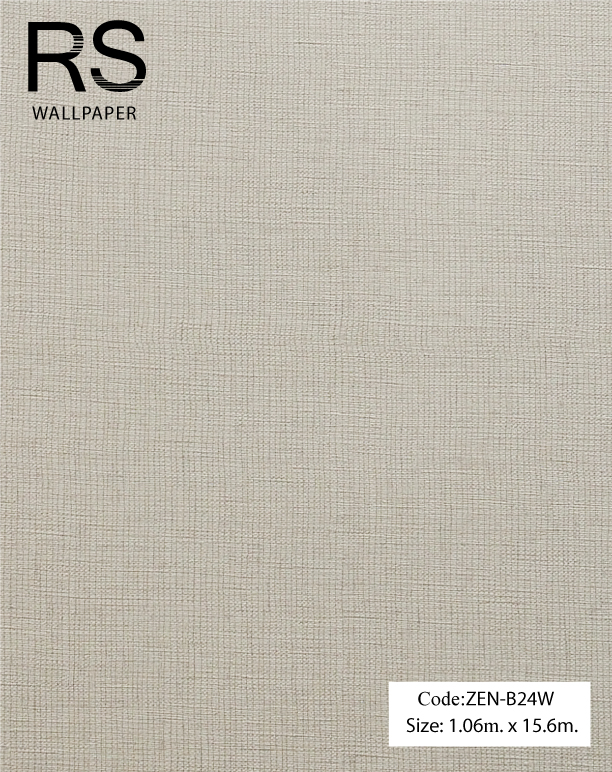 วอลเปเปอร์เทกเจอร์ตารางเล็กสีเขียวแก่พื้นสีโทนน้ำตาลอ่อน ZEN-B24W