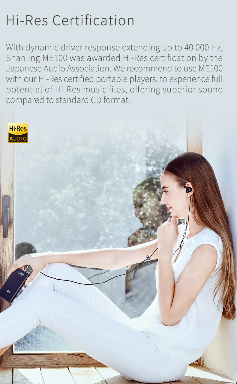 ขาย SHANLING ME100 หูฟัง Dynamic ถอดสายได้ รองรับ Hi-Res บอดี้อลูมีเนียม พร้อมสายถัก OFC 8แกน