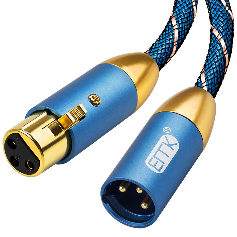 ขาย ERTK XLR สายเกรดพรีเมี่ยม สายถักสำหรับ Cannon ตัวผู้ ไปตัวเมีย