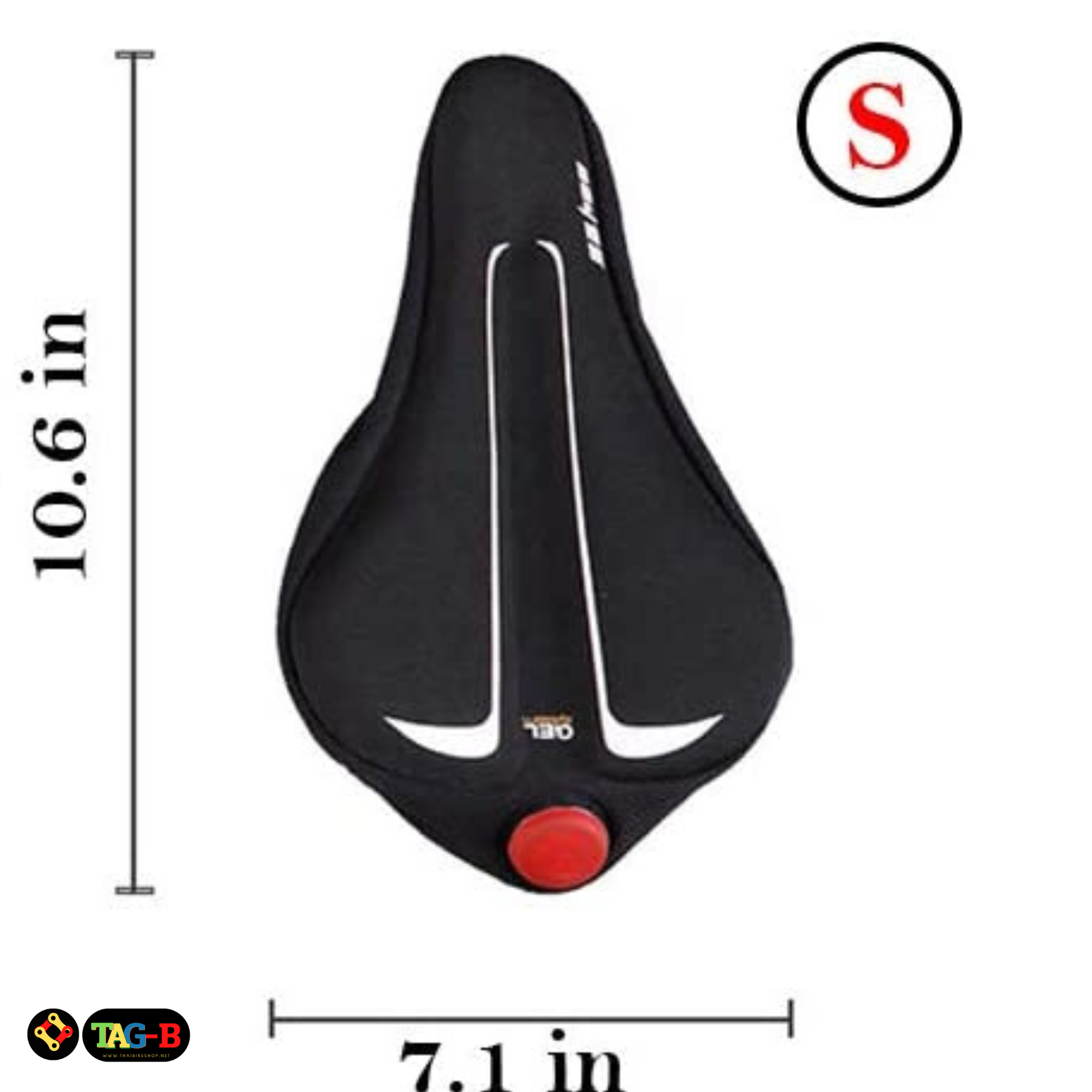 เจลรองเบาะจักรยาน เบาะเจล SAHOO มีไฟในตัว นุ่มพิเศษ