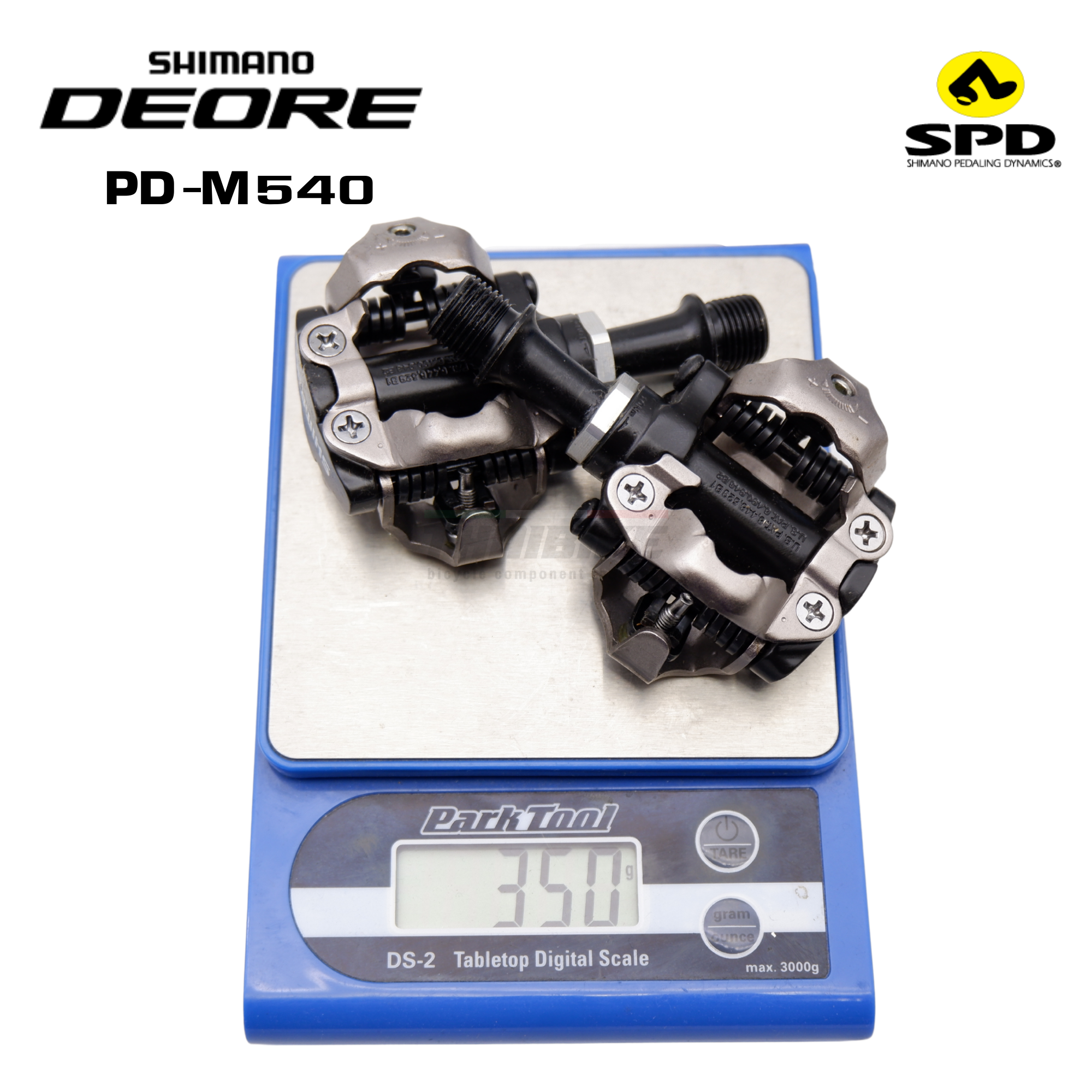 บันใดจักรยานเสือภูเขาชิมาโน่ SHIMANO PD-M540, สีดำ, พร้อม Cleat set