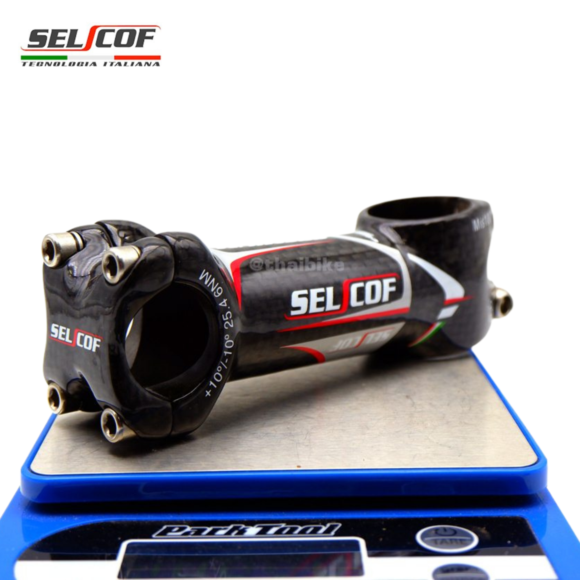 สเต็มจักรยานอลูมิเนียมเคลือบคาร์บอน SELCOF KA04W +-10 25.4mm