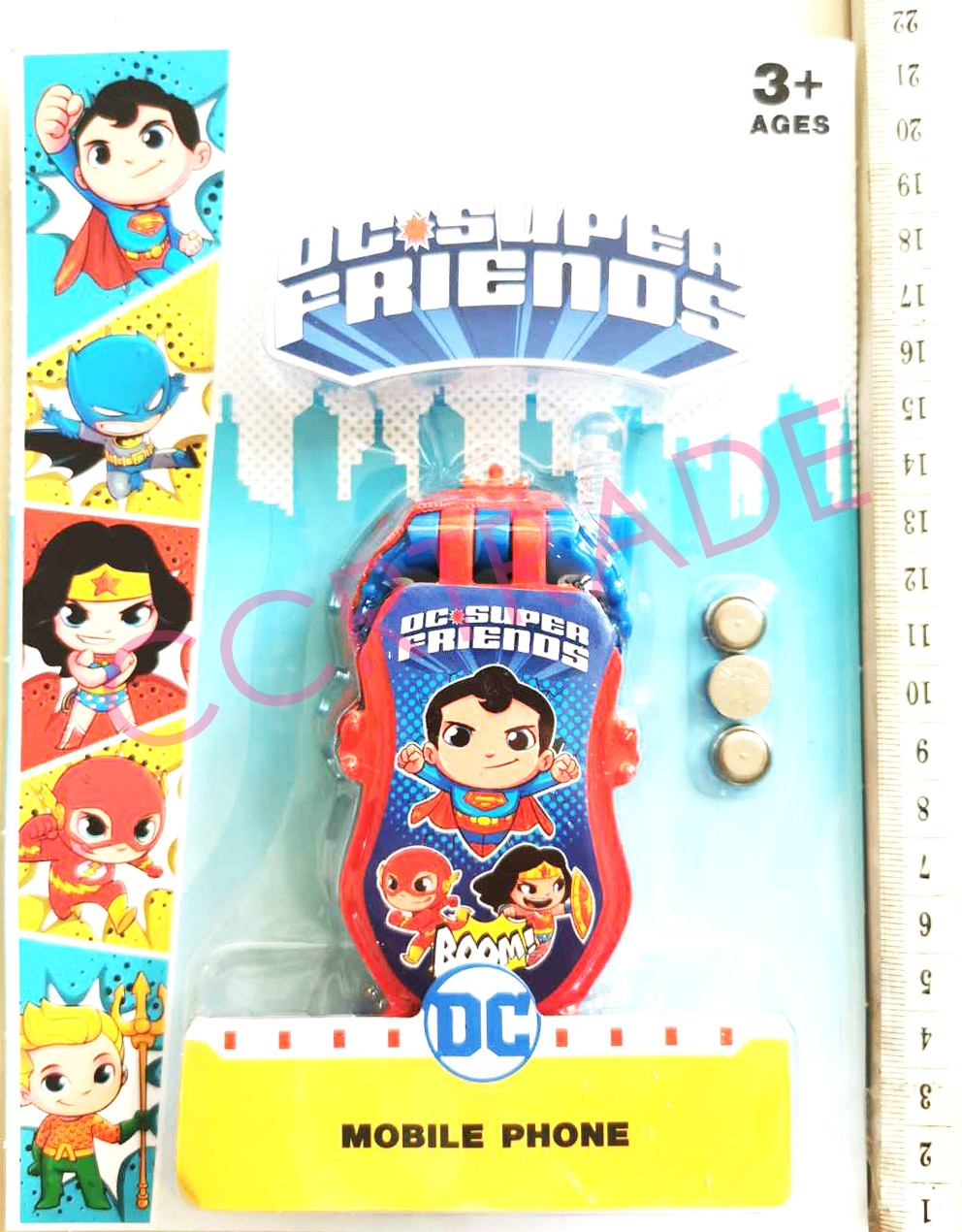 โทรศัพท์ฮีโร่ DC Ver.2 มีเสียง มีไฟแผง 15x21.5 ซม.(ลิขสิทธิ์แท้)