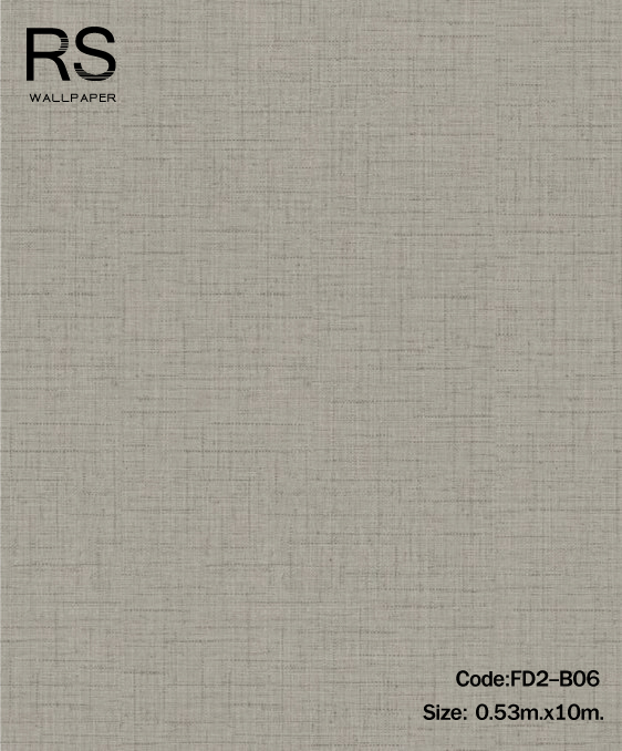 วอลเปเปอร์สีเทา น้ำตาล ลายกระสอบ FD2-B06