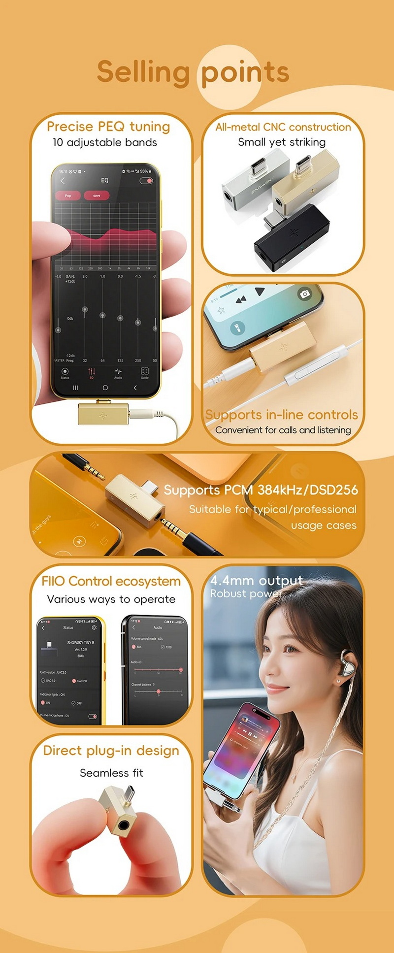 Snowsky Tiny DAC/AMP พกพาจิ๋ว เล็กแต่ทรงพลัง รองรับ PCM 384kHz และ DSD256 ประกันศูนย์ไทย