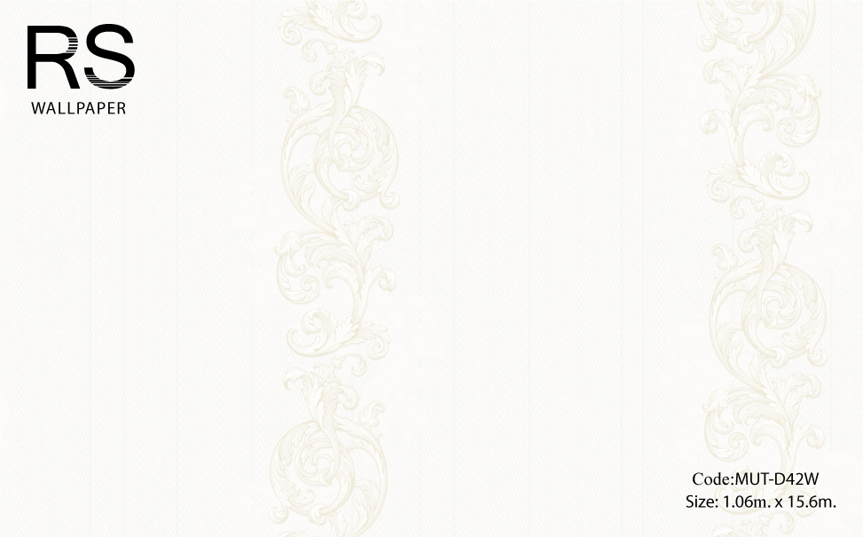 วอลเปเปอร์ลายทางหลุยส์สีเงิน MUT-D42W