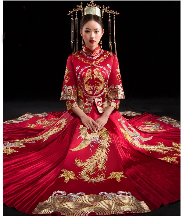 PW621 **พรีออเดอร์ค่ะ**ชุดแฟนซีกี่เพ้าประยุกต์ ชุดคู่ถ่ายพรีเวดดิ้ง ชุดยกน้ำชา ชุดแต่งงานแฟนซี ชุดจีนชายหญิง "ธีมสีแดงน้ำเงิน"