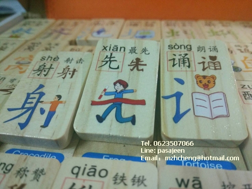 บล็อคไม้สอนภาษาจีน 200ชิ้น