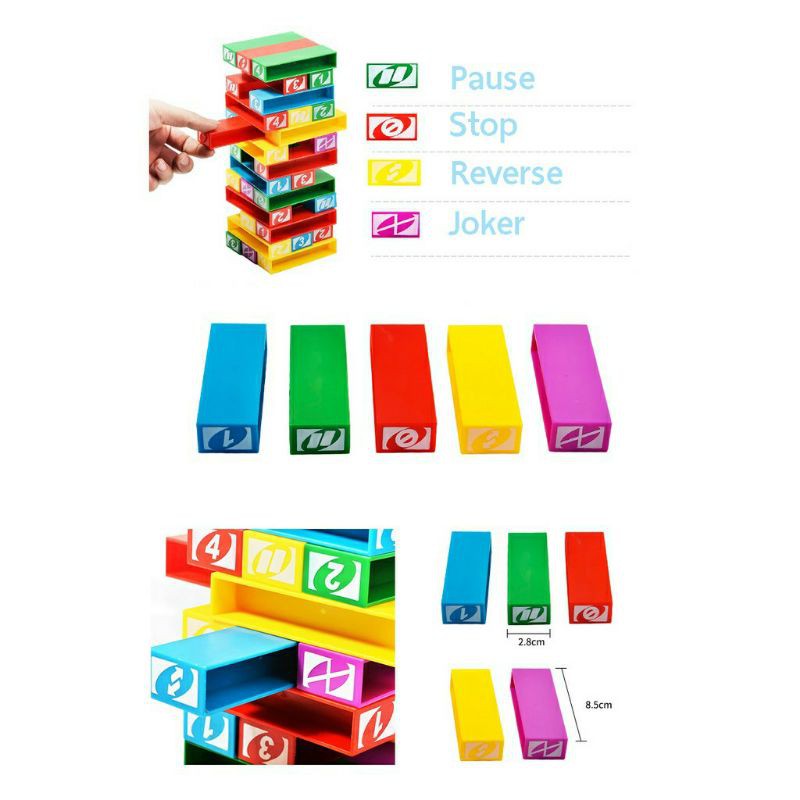 เกมตึกถล่ม Uno Stacko อูโน่ สแต๊กโค่ เกมในตำนาน พร้อมส่งจากไทย