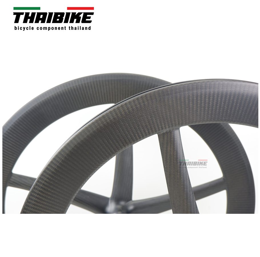 ล้อจักรยานคาร์บอนแบบปลาดาว 5 ก้าน 700C FULL CARBON Carbon 5 starfish spokes 5 wheels