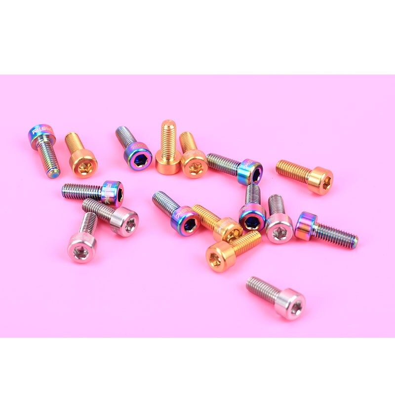 น็อตไทเทเนียม RISK ขนาด M5X14 สำหรับใส่ SHIFTER จักรยาน