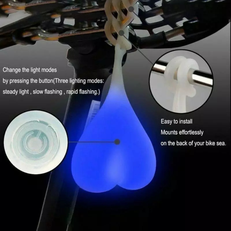 ไฟไข่ (ไฟหัวใจ) สีสลับ สำหรับจักรยาน THAIBIKE ไฟห้อยที่เพิ่มความน่าสนใจและความปลอดภัยให้กับจักรยาน