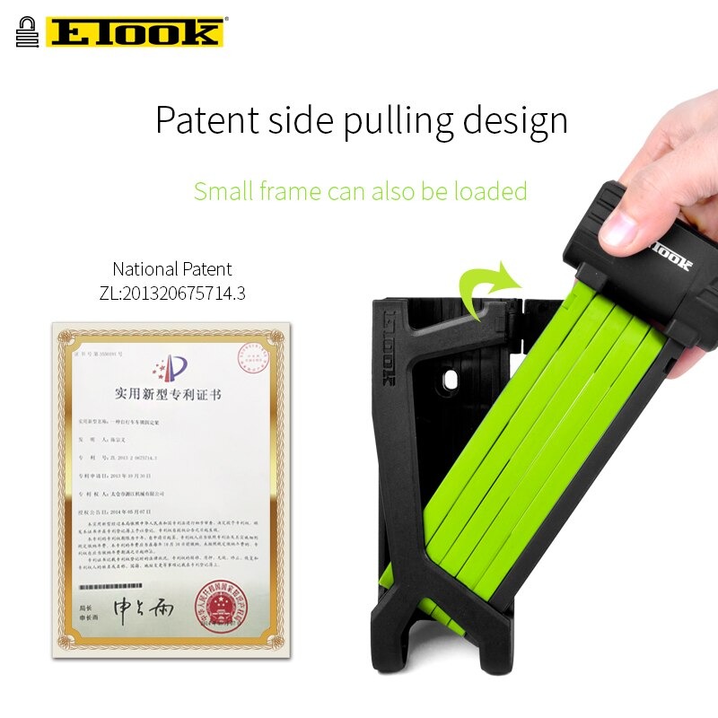 สายล็อคจักรยานแบบพับได้ ตัดไม่ขาด ยี่ห้อ ETOOK รุ่น ET490S ET490S