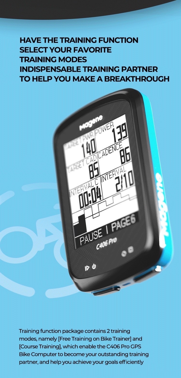 MAGENE : C406 Pro ไมล์ GPS พร้อมระบบนำทาง ฐานบาร์ฟลาย