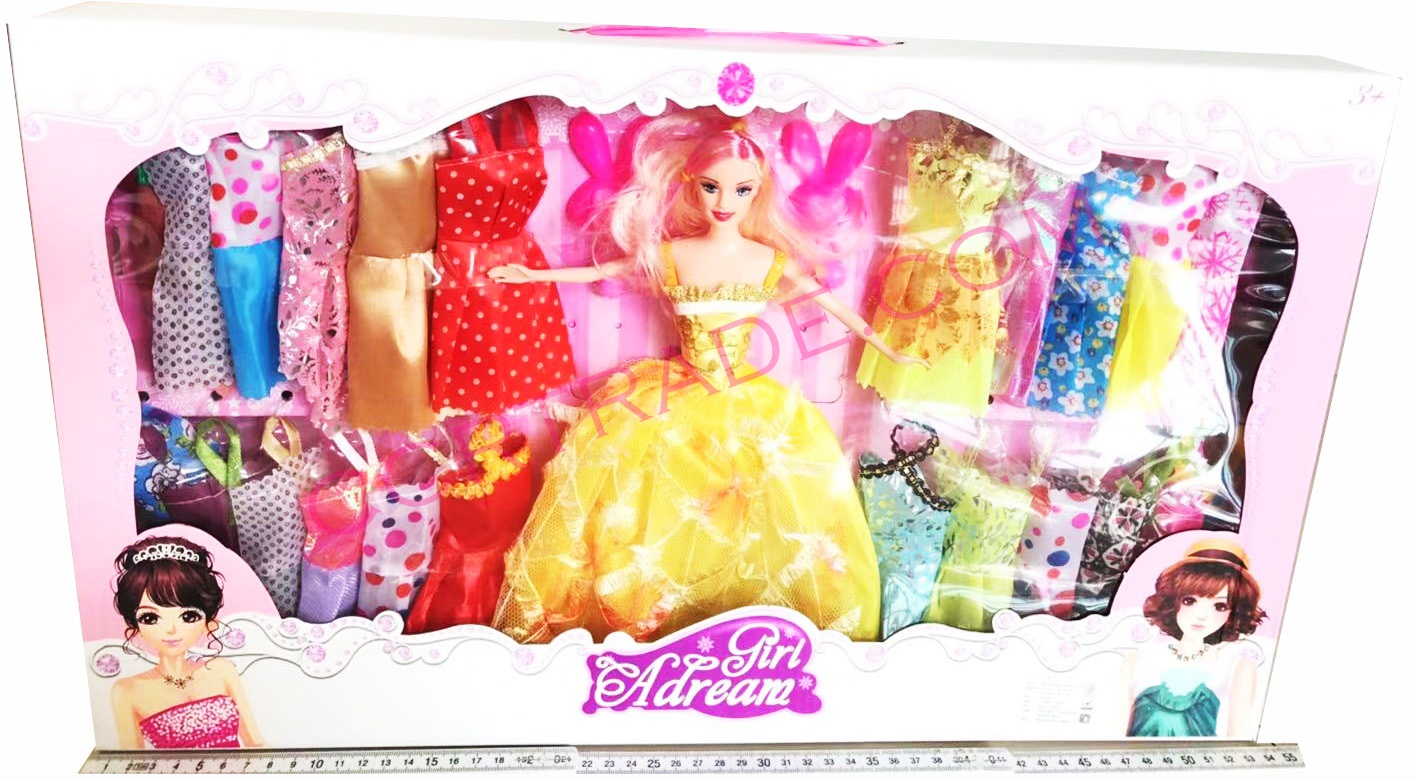 บาร์บี้เจ้าหญิงแต่งตัว+ชุดกระโปรง 24 ชุดกล่องจัมโบ้ 54 ซม.(1x3)