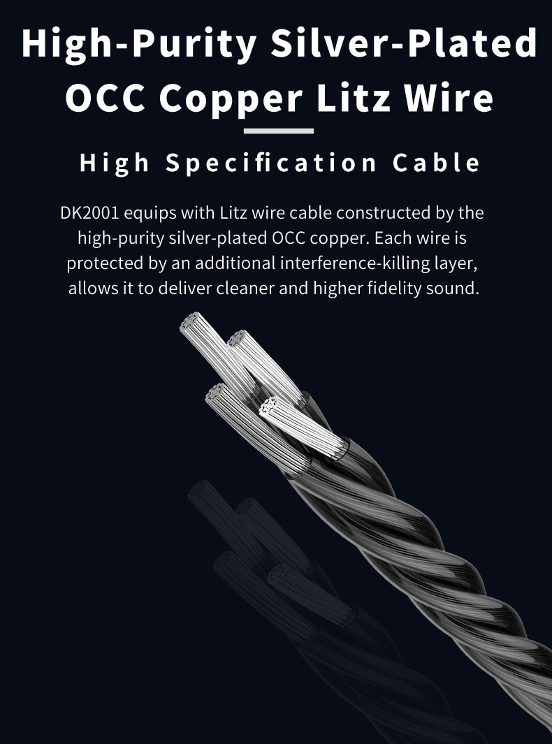 (สินค้ามีตำหนิ) DUNU DK-2001 หูฟัง 4 ไดรเวอร์ (3BA+1DD) รองรับ Hi-Res