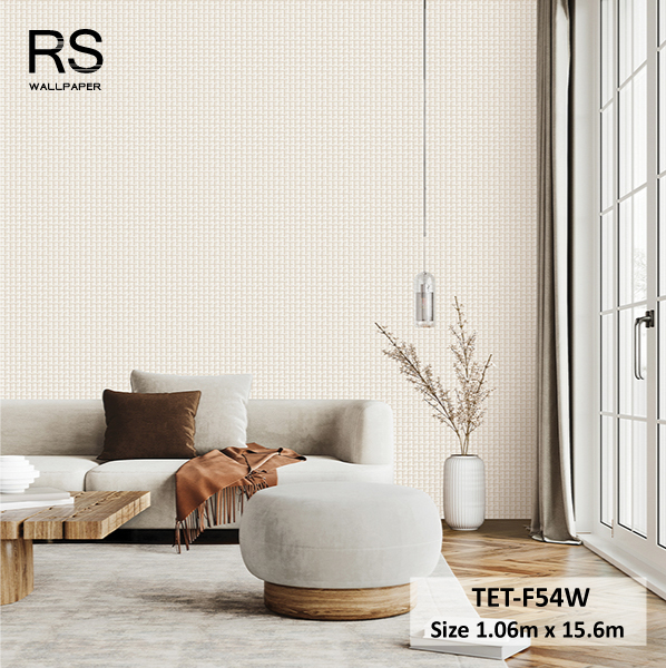 วอลเปเปอร์ สไตล์โมเดิร์นลายตาข่าย สีน้ำตาล TET-F54W