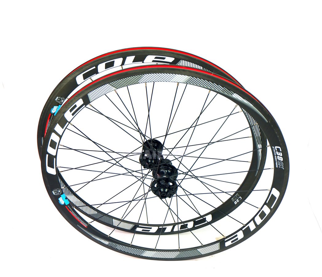 ล้อจักรยานคาร์บอนดิสเบรค COLE ขนาด 700C ขอบสูง 38มม. แกน 12