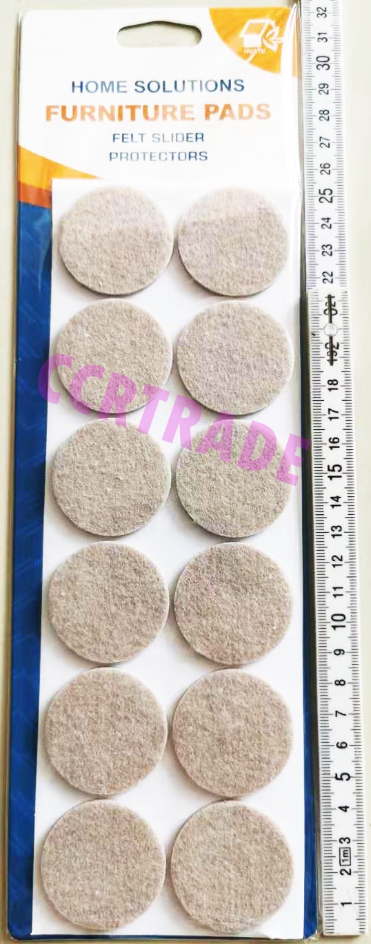 พรมรองขาเก้าอี้คละขนาดแผง(กลม) 32 ซม.