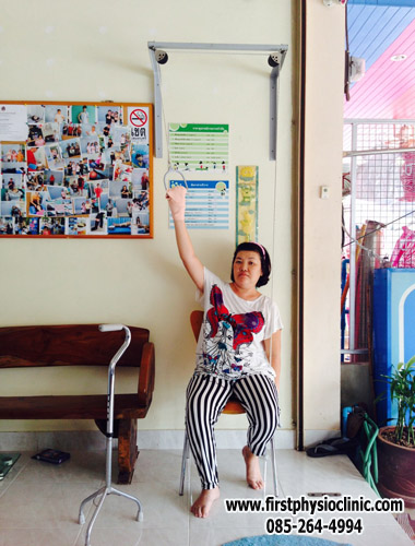 รอกติดผนัง รอกดึงไหล่ฐานสแตนเลส รอกฟื้นฟูไหล่ รอกกายภาพไหล่ รอกบริหารหัวไหล่แบบติดผนัง รอกกายภาพไหล่ติดแข็ง Over Head Pulley