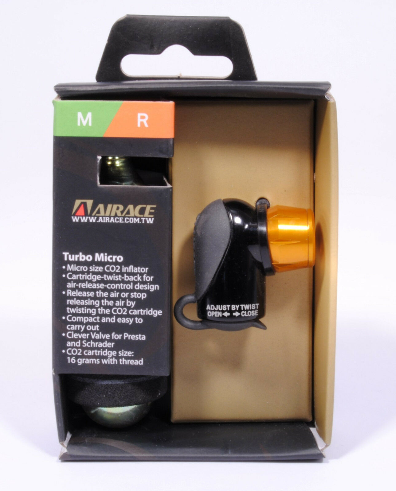 หัว CO2 AIRACE AC-02S เติมลมจักรยาน แถมฟรี CO2 จำนวน 1 หลอด