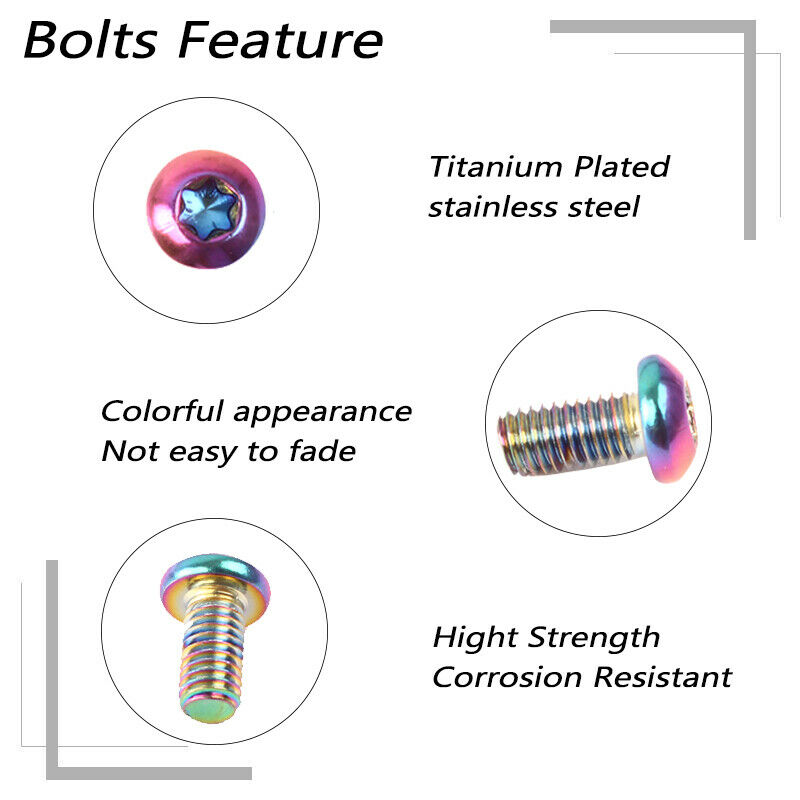 น็อตใบดิสจักรยาน KRSEC MTB Disk Brake Rotor Bolts M5x10mm 12pc