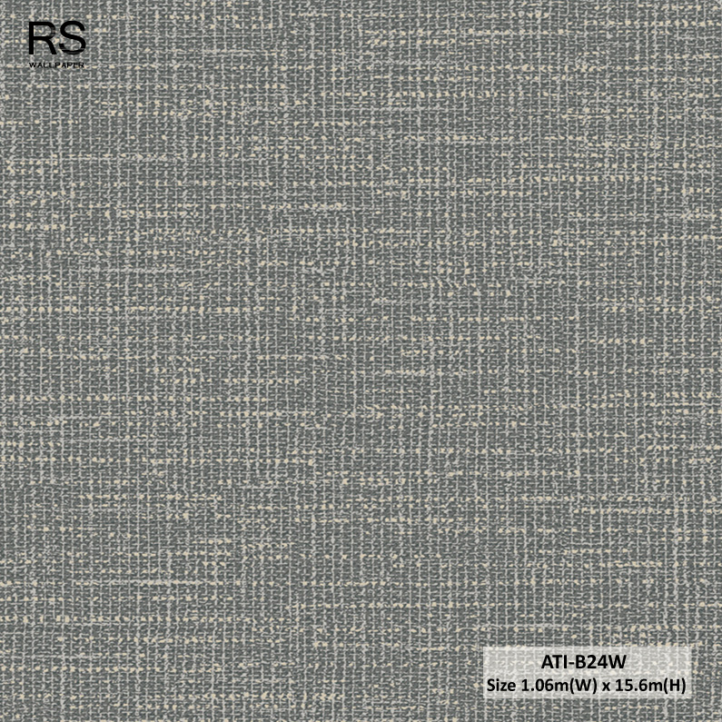 วอลเปเปอร์ลายผ้า สีเทาเข้มปนทอง ATI-B24W